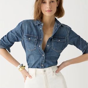 JCrew Slim-fit chambray shirt - 6 NWT